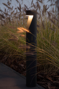 Norlys Oppland 1324GR LED bollard light, 85 cm, graphite, 3000 K, DALI2 small 2