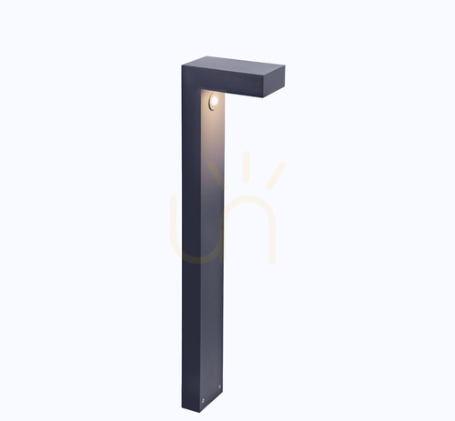 Check Outdoor LED Post Light NORLYS Asker 1338GR Black 3000K PIR IP65