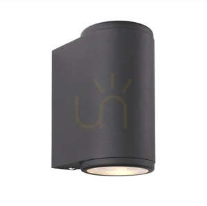 NORLYS Mandal 1370BL up-down outdoor wall light 2 × GU10 LED 7.8 W 2700 K CRI 97 black RAL 9005 small 0