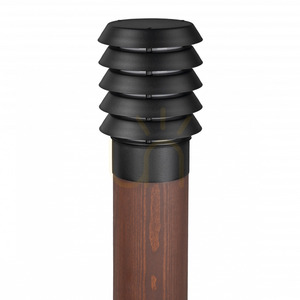 Norlys Alta 1440BL black bollard light, painted wood, E27, 85 cm small 1