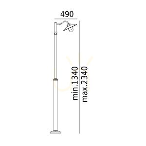 NORLYS Karlstad 2033GA Telescopic Garden Lamp Post Hot-Dip Galvanised E27 small 5