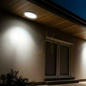 Plafond V-TAC 24W LED round 30cm surface-mounted IP44 black VT-8624B 6500K 2500lm small 7