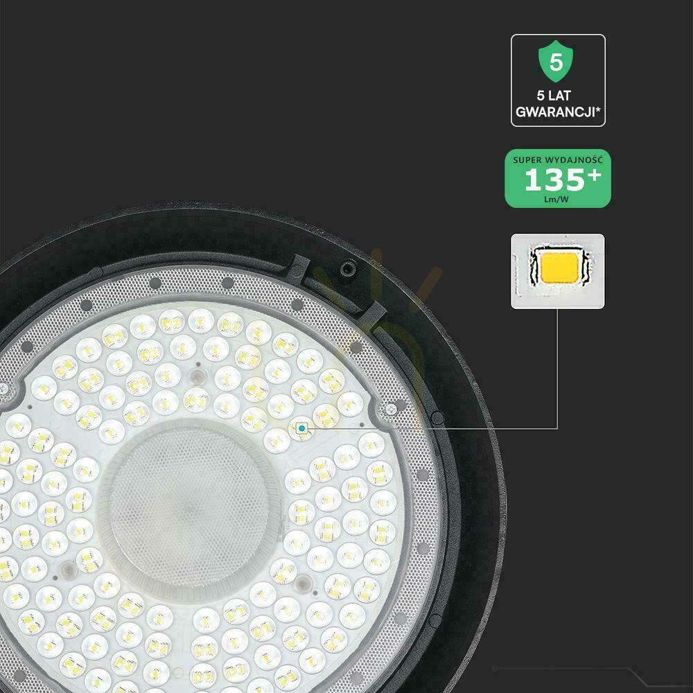 Display V-TAC 200W LED UFO high bay IP65 ALU luminaire 135Lm/W VT-92201-N 4000K 27000lm 5 year warranty V-TAC 200W LED UFO high bay IP65 ALU luminaire 135Lm/W VT-92201-N 4000K 27000lm 5 year warranty