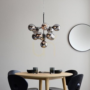 Pendant Light Endon Oscar Black 11-Light G9 Glass Steel 55.8 cm small 3