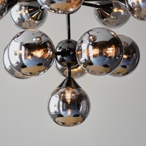 Pendant Light Endon Oscar Black 11-Light G9 Glass Steel 55.8 cm small 6