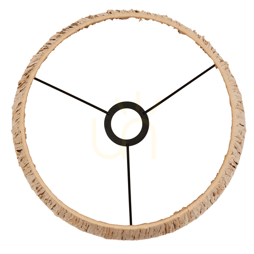 Check Lampshade Endon Raffia Brown Natural Fibre 32 cm E27
