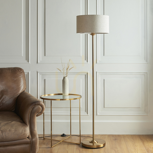 Check Highclere Brass Endon Standing Lamp