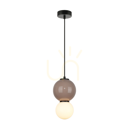 Check Italux Pieve LED Pendant Light White, Brown and Beige 15 cm PND-95221-1S-BR
