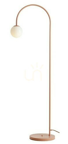 Check Standing Lamp Aldex Una Coral Red Metal Glass 157 cm 1116A11