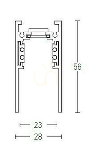 Curved magnetic track 48V Ø1200 mm black 22102 Zambelis small 1