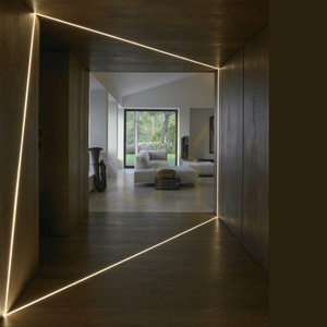 Zambelis 20194 recessed LED profile, natural aluminium, 2 m, with opal PC cover small 2