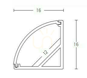 1pcs 2M Aluminum Profile 1pcs 2M Opal PC Cover ZAMBELIS small 1