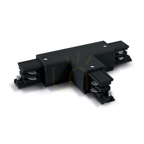 Check Zambelis 19408 T-connector for three-circuit lighting tracks, black