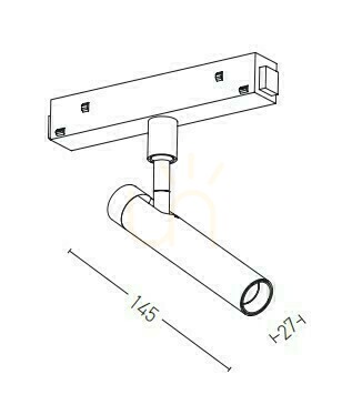 Check Magnetic Track Light 4,5w 3000k 48V Aluminum Brass ZAMBELIS