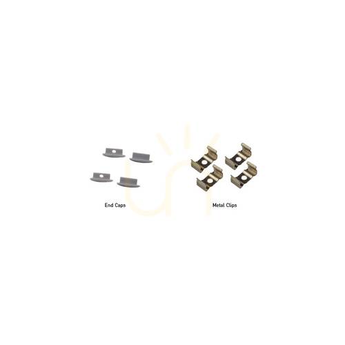 Check Zambelis 20206-E end cap and clip kit for LED profile, 8 pieces
