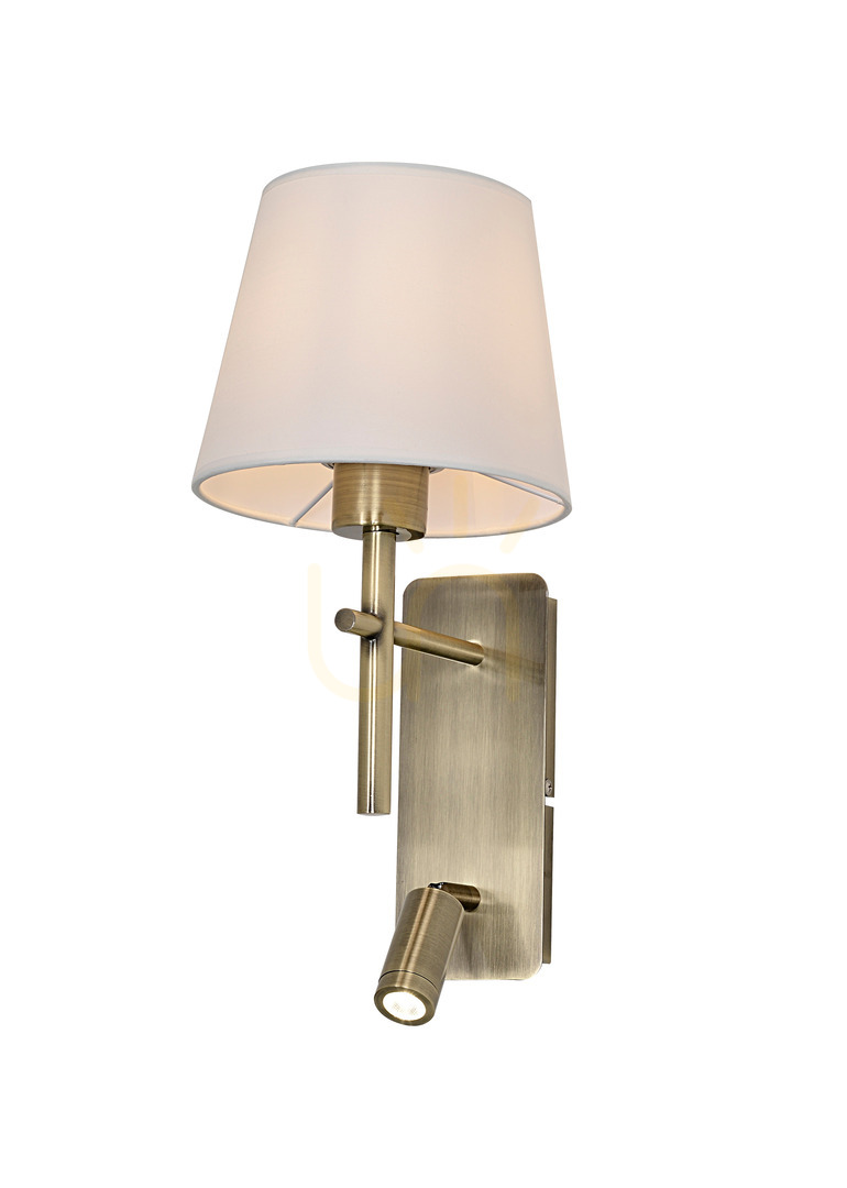 Check LUNA wall lamp W4106-2AB+WH Brown 1xE27 LUNA wall lamp W4106-2AB+WH Brown 1xE27