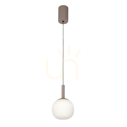 Check Italux LED Pendant Light Brown Glass 15 cm PND-02217-1-BRO