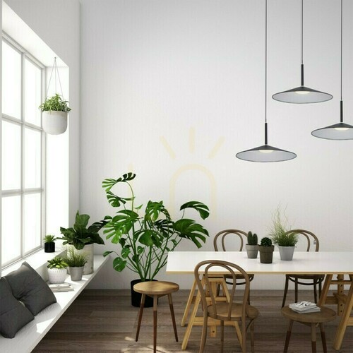 Check Italux Sardena LED Pendant Light Black 38 cm PND-01510-S-BK