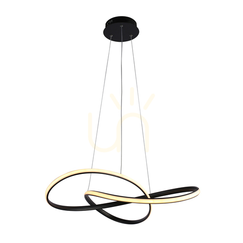 Check Italux Consa Black LED Pendant Light 50 cm PND-19221C-BK