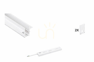 LUNA-MAG set magnetic lighting straight line flush-mounted white small 0