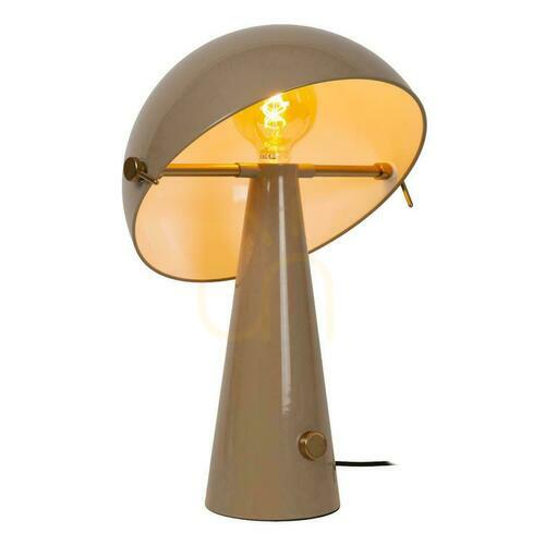 Check Lucide Barone Beige Gold Retro Table Lamp 38 cm E27 65502/52/41