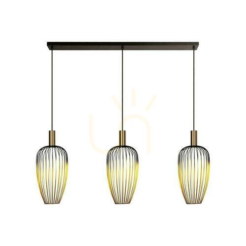Check Lucide AURELIE 3-Light Gold Black Metal Pendant Lamp 21442/03/10