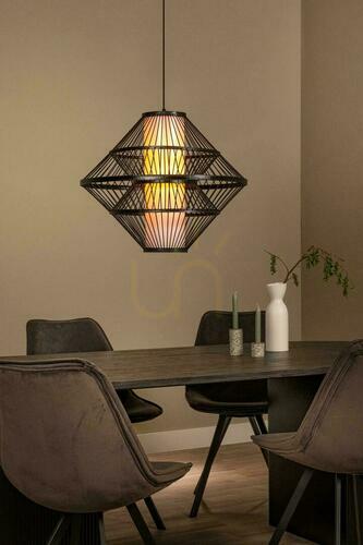 Check Lucide Pasquino Black Japandi Pendant Light 60 cm 21445/60/30