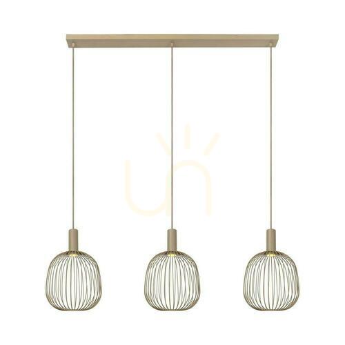 Check Lucide ESTEREL Taupe Pendant Light, 3×GU10-MR11, 116 cm, 21446/03/41