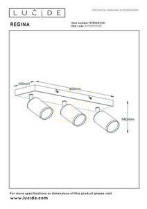Lucide Regina Beige Aluminum 3-Light GU10 Ceiling Light 53914/03/41 small 5