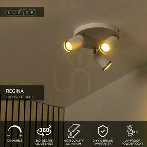 Lucide Regina Beige Aluminum Ceiling Light 3x GU10 21 cm 53914/13/41 small 3