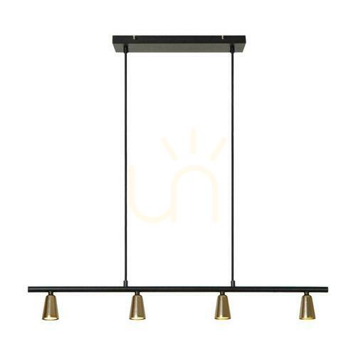 Check Lucide Tiana Pendant Light 4-Light Beige Black Metal GU10 65401/04/05