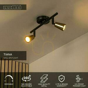 Lucide Tiana 2-Light Beige Metal Wall Lamp GU10 65901/02/05 small 3