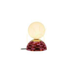 Lucide GLITZER Table Lamp with Pink Base, Glass and Metal, Ø14 cm, G9 10527/01/66 small 0