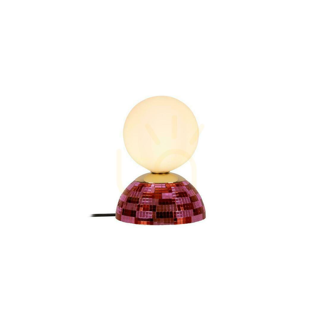 Lucide GLITZER Pink Glass Metal Table Lamp G9 10527/01/66
