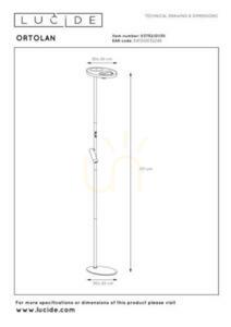 Lucide ORTOLAN Black Metal LED Floor Lamp 177 cm Dimmable 03752/21/30 small 8