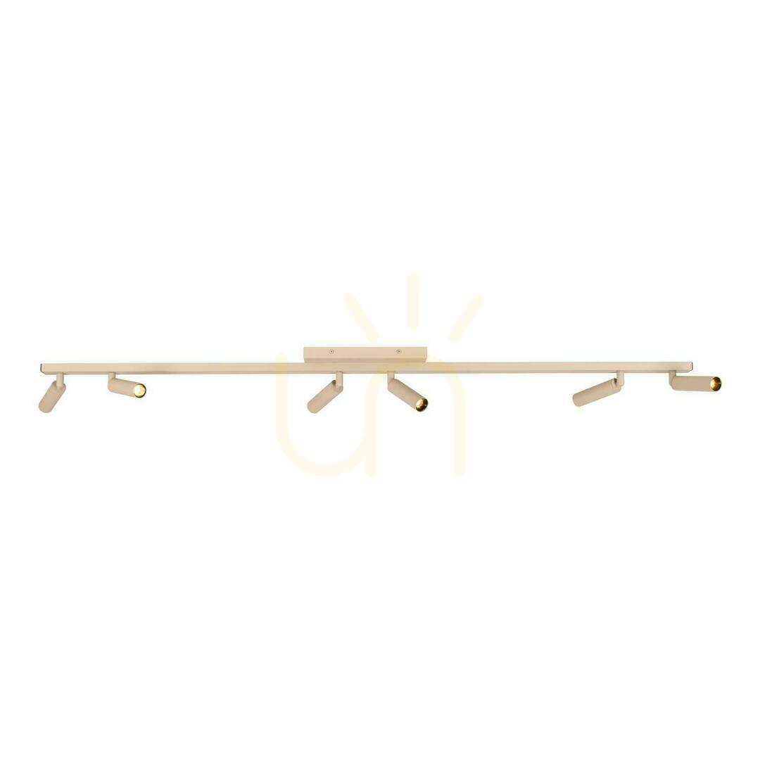 Lucide KEONI Beige Aluminum Ceiling Light 6x G9 118 cm 09943/06/41