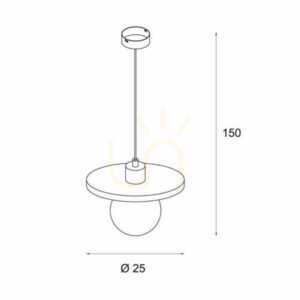 Pendant Light Max Light Lando P0650 Modern Hanging Lamp small 1