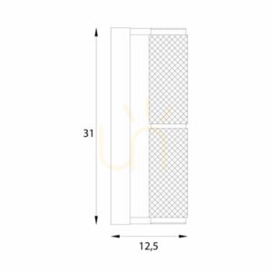 Wall Light Max Light Love 14W 3000K Chrome W0422 small 1