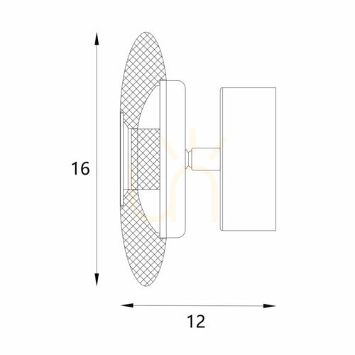 Check Wall Light Max Light Lunaris Gold 6W 3000K W0424