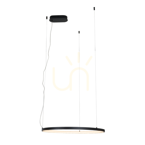 Check Pendant Light Max Light Visual Hor 22W Black 60cm 3000K P0656
