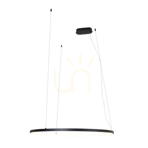 Pendant Light Max Light Visual Horizontal 28W 80cm Black 3000K P0658 small 1