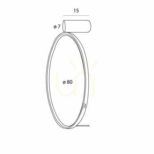Check Wall Light Max Light Visual 28W 3000K Black 80 cm W0437