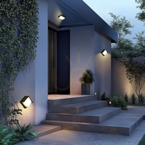 Outdoor wall lamp Verto Square Edge 10W CCT 230V 160/120 St IP65 160 X160 X100mm Black. small 5
