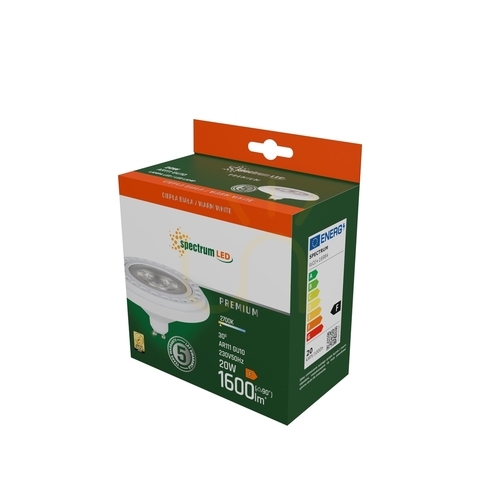 Check LED bulb Ar111 GU10 230V 20W Cob 30 St WW Ra90 Premium White Spectrum 5 Year Warranty