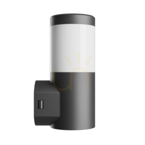 Outdoor wall lamp Stella Column Wall GU10 6W CCT 230V 270 St IP44 Ik08 100 X130 X245mm Black Round Facade. small 2