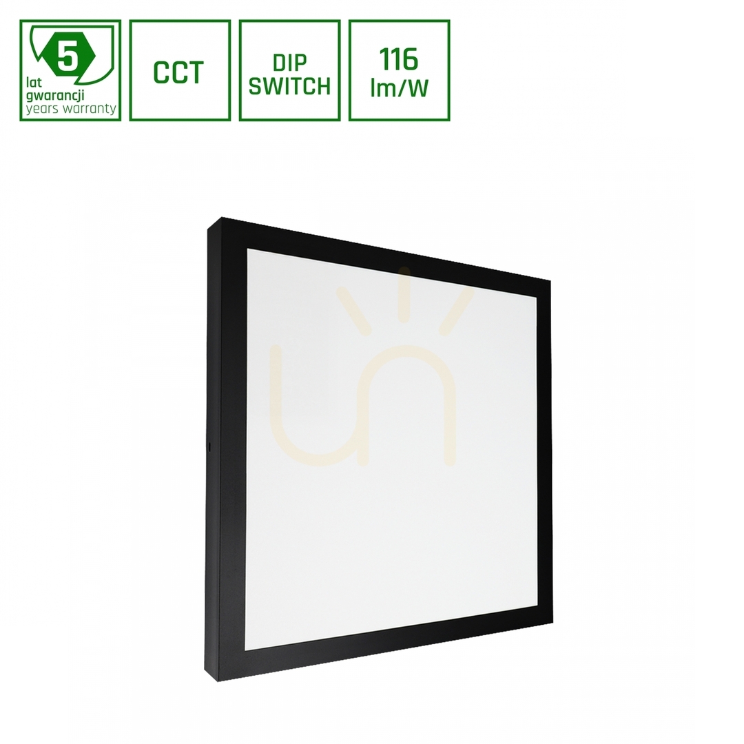 Plafond NYMPHEA SELECT 24 W/35 W/40W CCT 230V 120 St IP20 400 X400 X33mm Black 5 Years Warranty