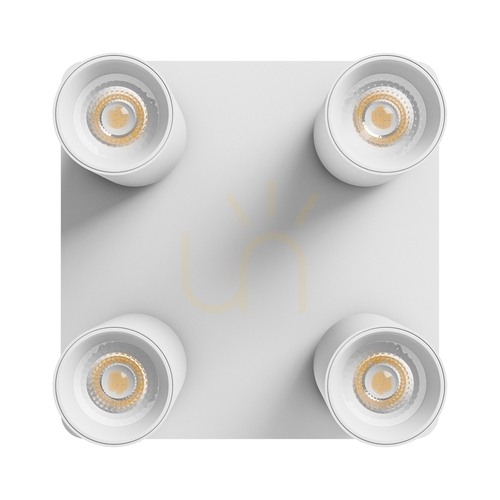 Check MADARA Altro Square spotlight 4x GU10 230V IP20 220 X220 X134mm White