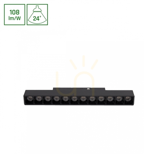 Check System Shift Basic Grid S Linear Light Fixture 220mm 12W 4000 K Black