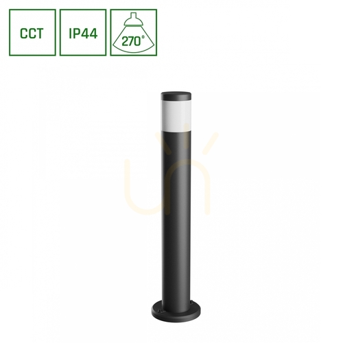 Check Stella Column GU10 6W CCT 230V 270 St IP44 Outdoor Standing Lamp Ik08 175 X722mm Black Round.