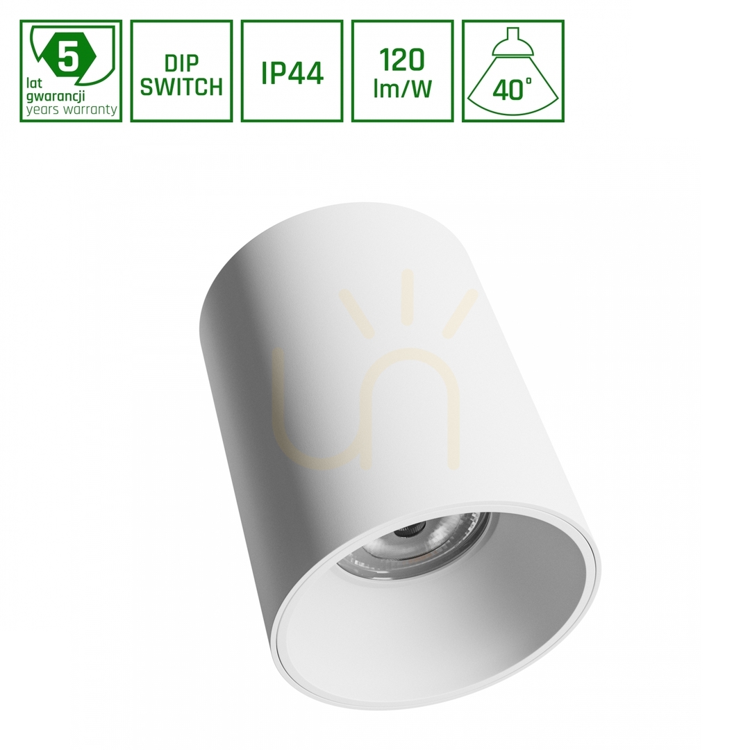 Downlight ORBITO Surface-mounted 14 27W NW 230V 40 St IP44 Ugr<19 Ra90 Fi115 X152mm White Round 5 Years